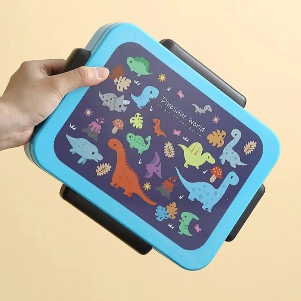 Cartoon Student Lunch Box – Leak-Proof, Microwave Safe, 1200ml