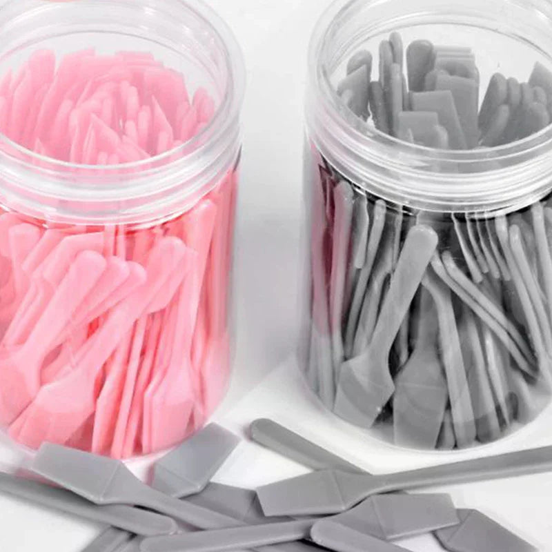 100-Pc Mini Cosmetic Spatula Scoops & Makeup Applicators