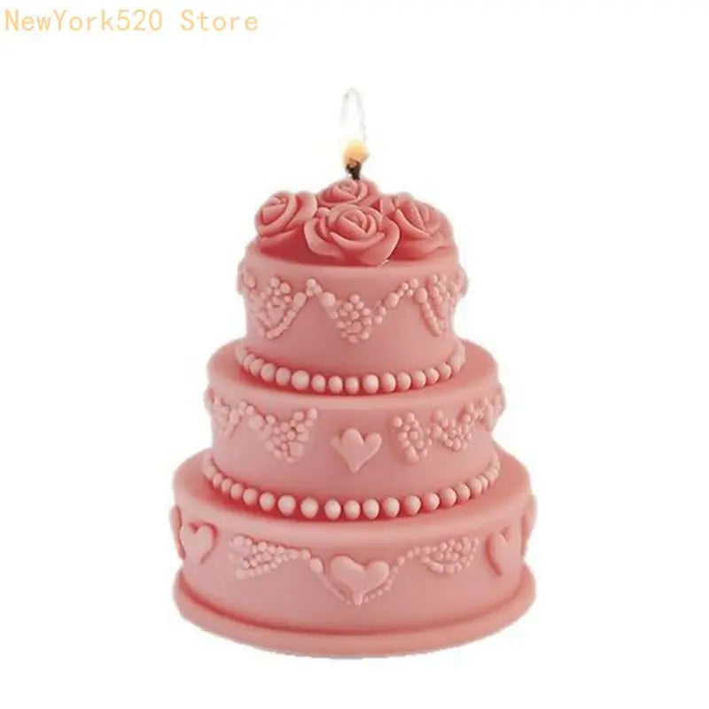 Rose Cake Silicone Mold – Epoxy Resin, Soap & Wedding Décor
