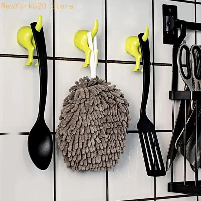 4Pcs Nordic Dog Tail Wall Hooks – Hat Key Coat Hanger