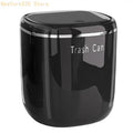 Mini Flip-Lid Trash Can – Compact Cream Desk Waste Bin