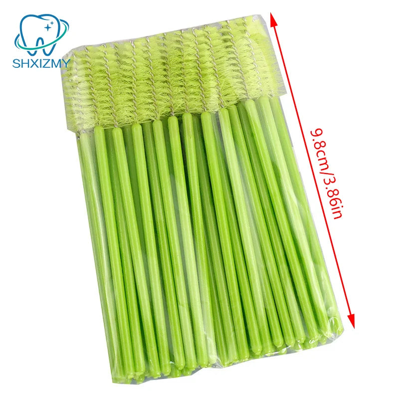 50-Pack Disposable Mascara Wands & Eyelash Spoolie Brushes