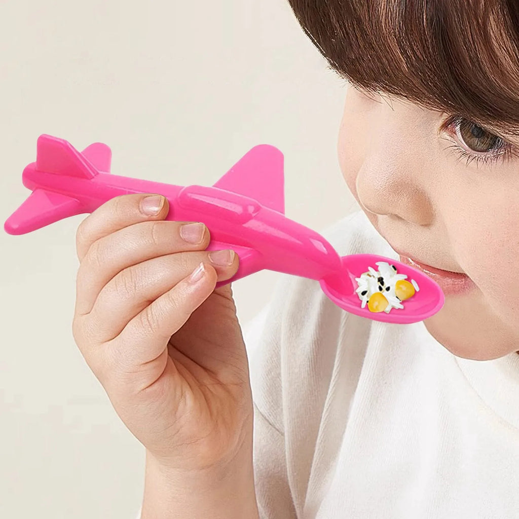 Airplane Baby Feeding Spoon – Safe Silicone Toddler Cutlery