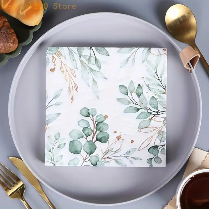 Biodegradable Patterned Dinner Napkins – High Absorbency
