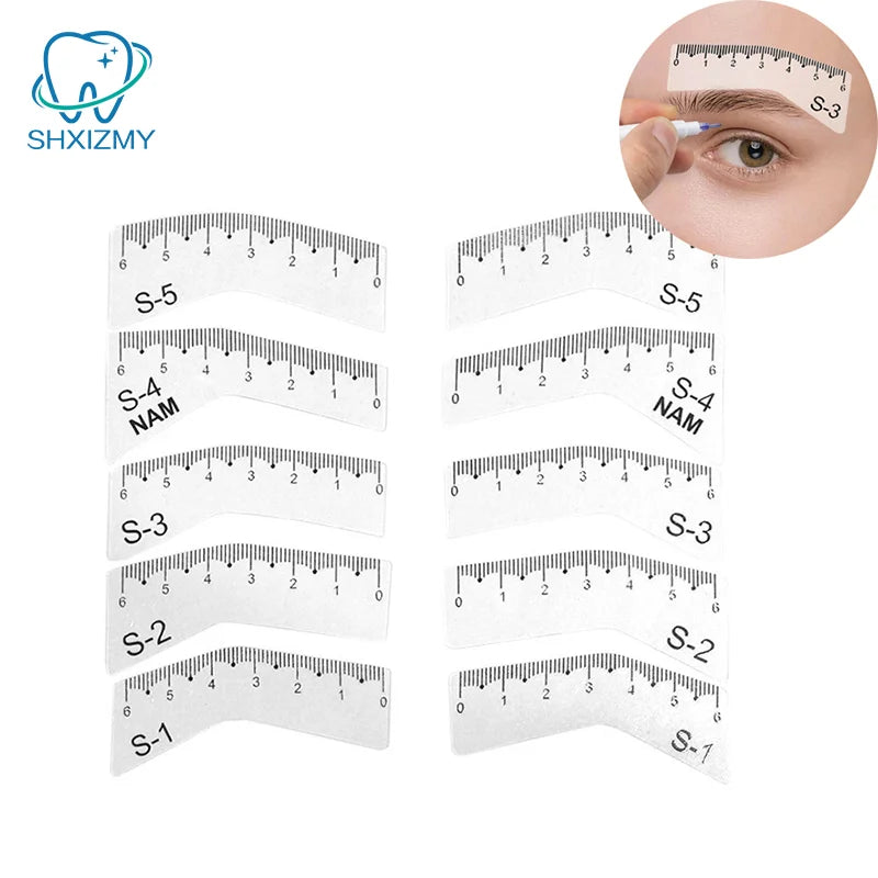 5-Pair Microblading Eyebrow Stencil Stickers – Brow Guide Kit