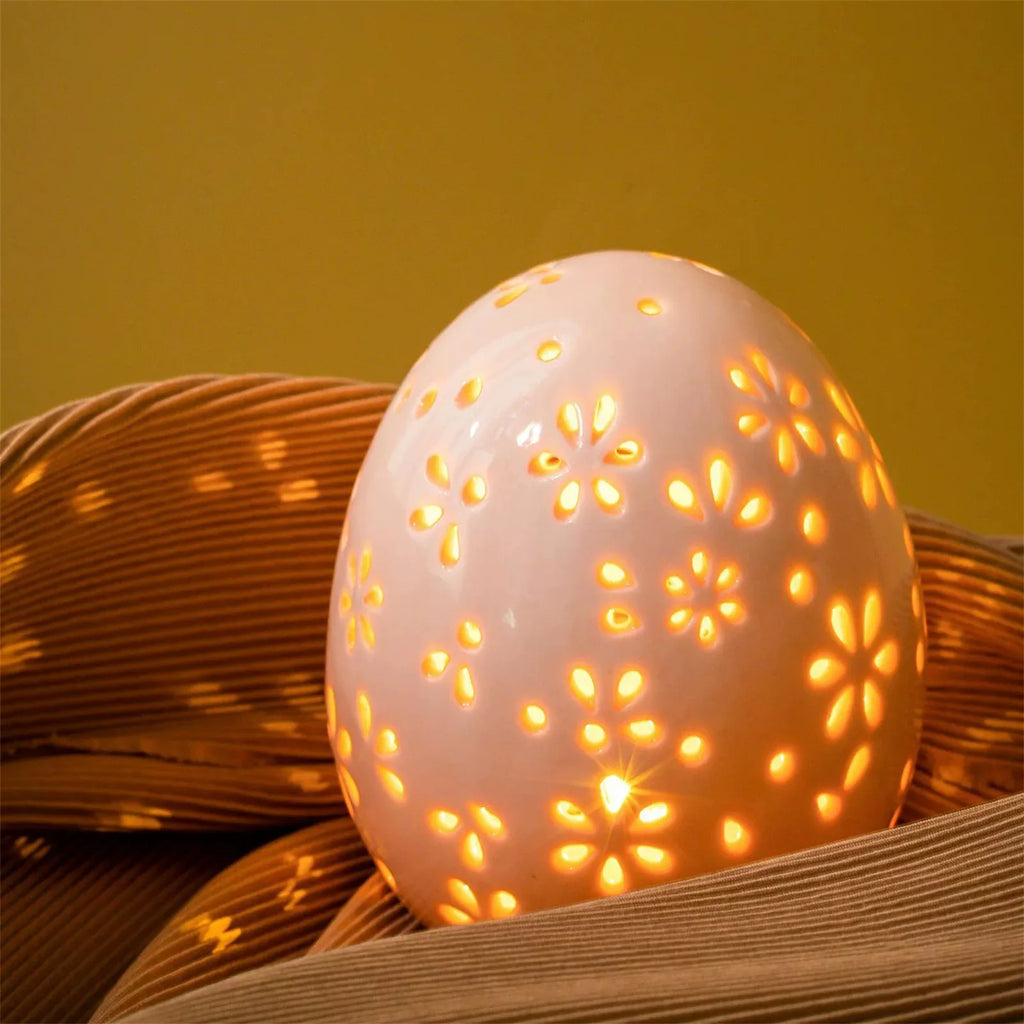 Rustic Easter Egg Glass Dome Ornament | Resin Décor
