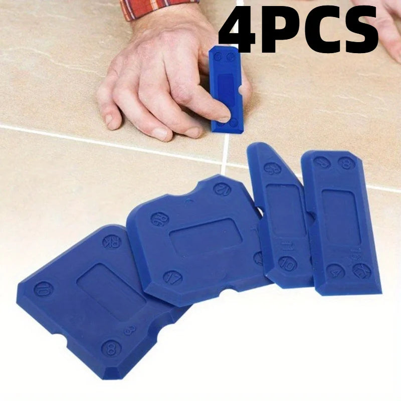 4-Piece Caulking Tool Set – Silicone Sealant Applicator Kit