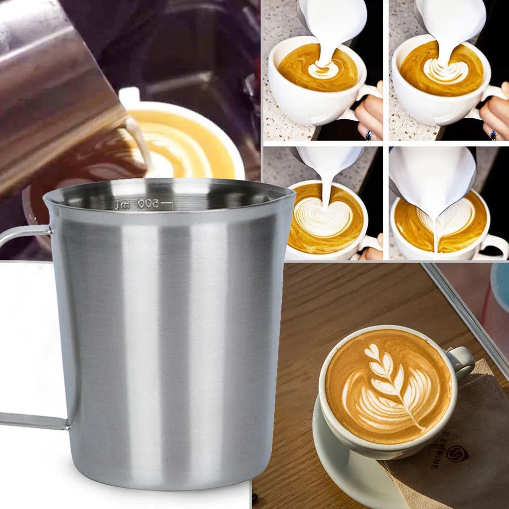 Stainless Steel Milk Frothing Pitcher – Latte Art Barista Jug