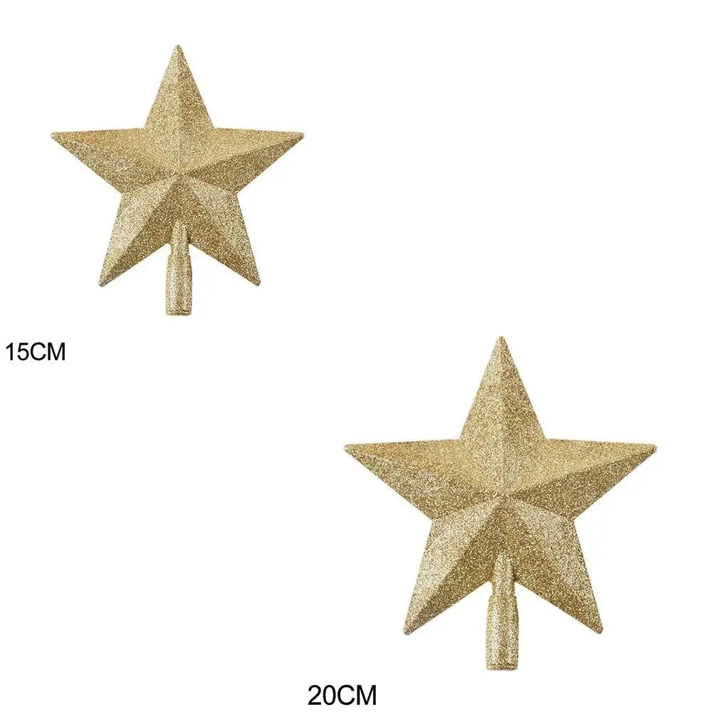 Christmas Tree Star Topper Gold Silver 15cm & 20cm