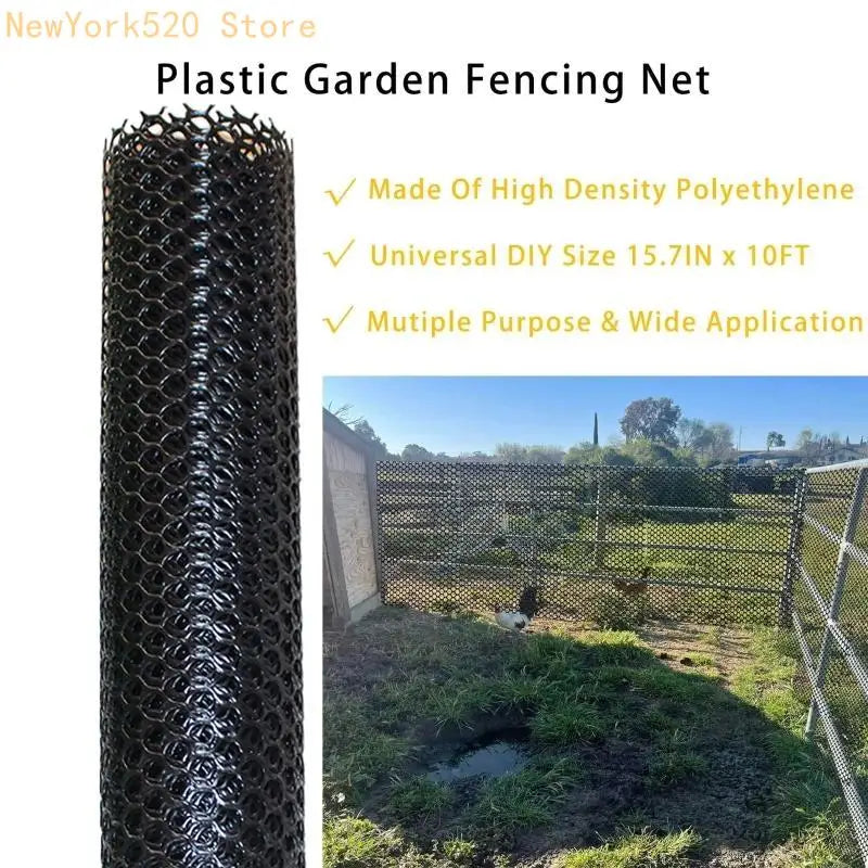 Plastic Chicken Wire Mesh Garden Fencing Net Roll 40x300cm