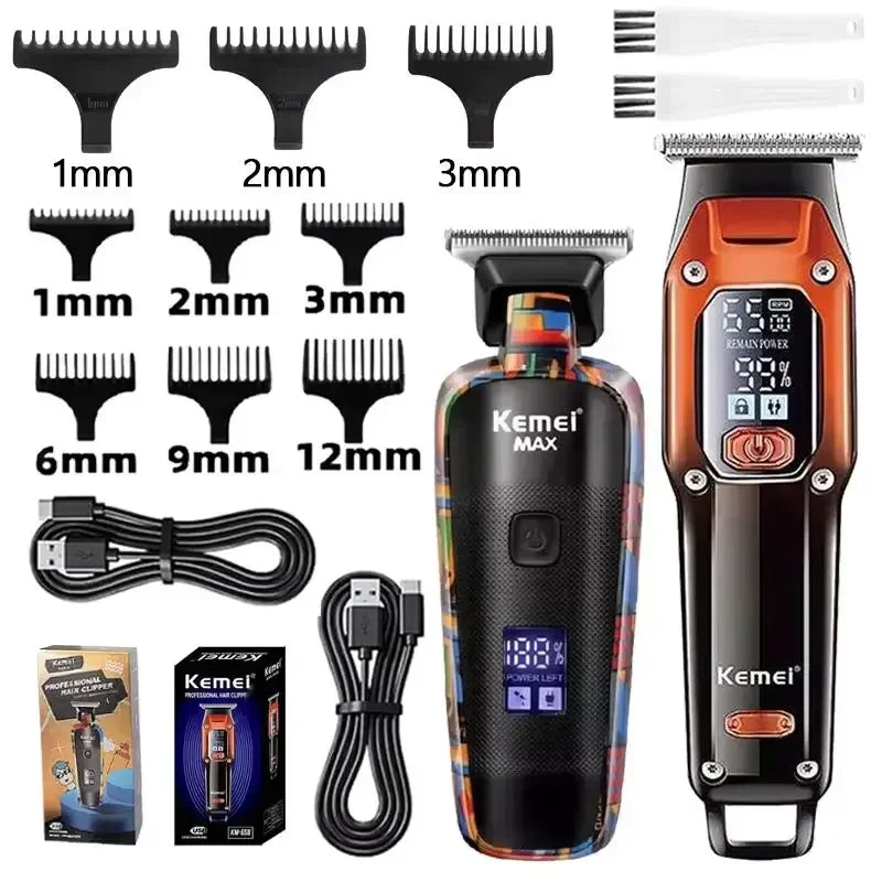 Kemei Rechargeable Hair Clipper & Beard Trimmer for Men