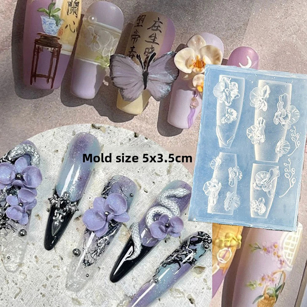 3D Seashell Flower Nail Art Silicone Mold – UV Resin & Gel