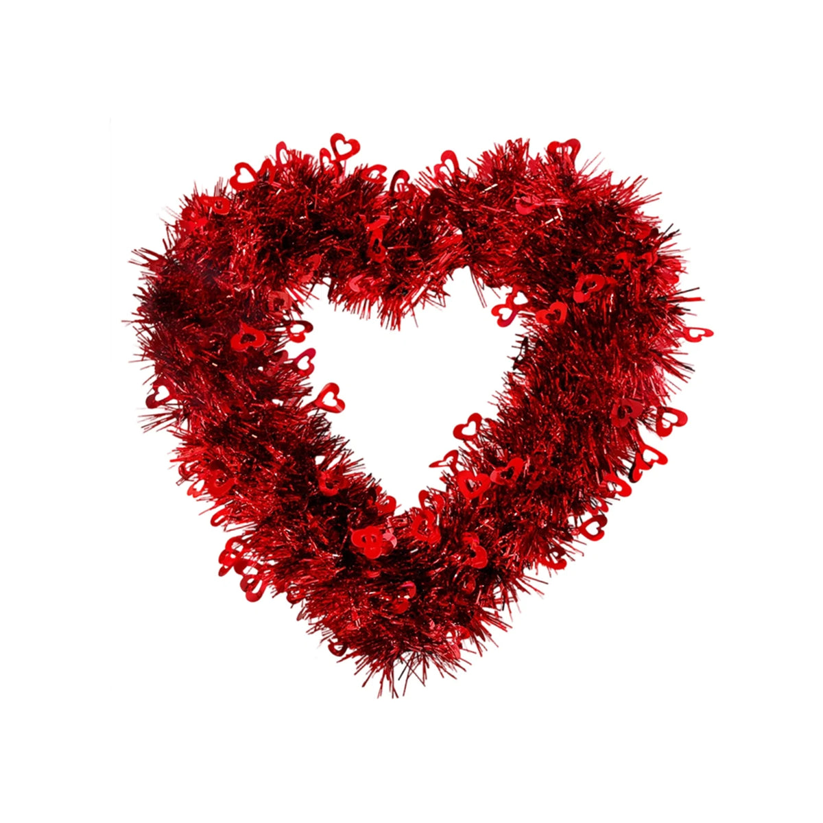 Red Heart Shaped Wreath – Valentine's Day & Wedding Décor
