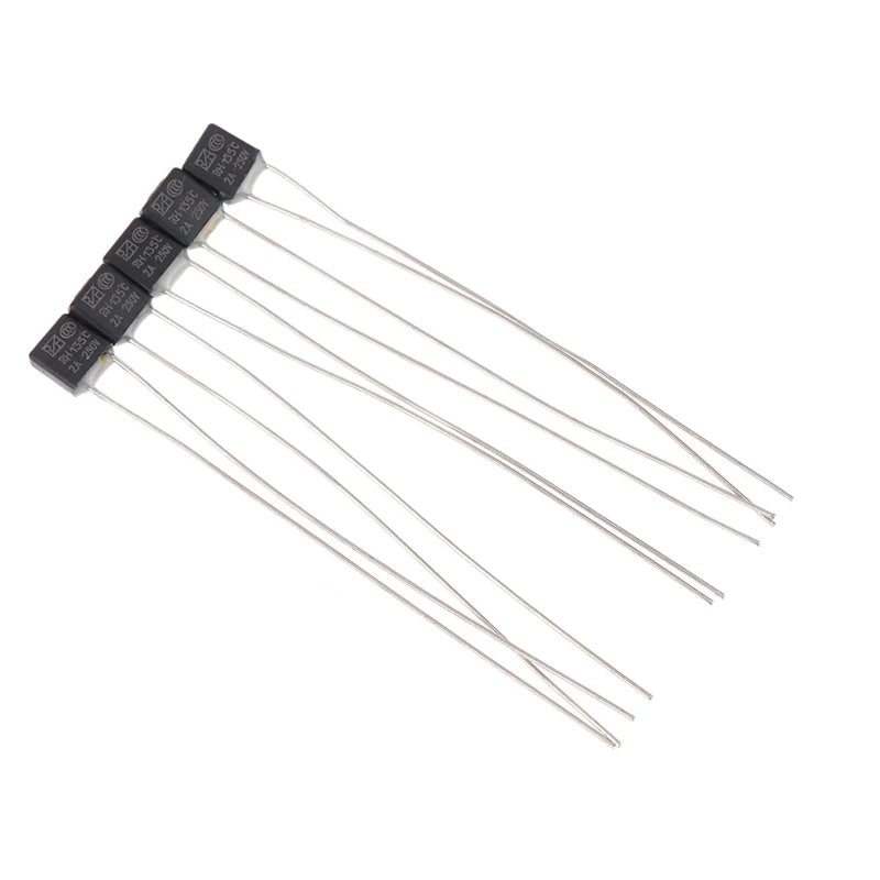 5-Pack 2A 135°C Thermal Fuse – Electric Fan Motor Protector