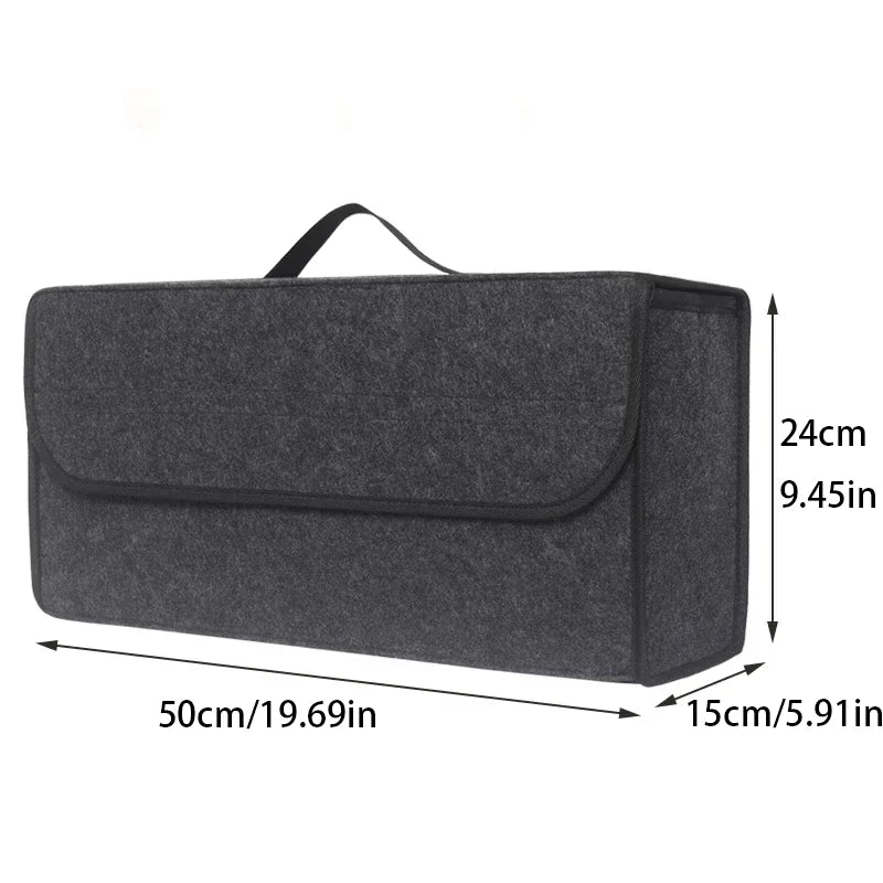 VIBE Large Soft Felt Car Trunk Organizer – Anti-Slip Boot Bag