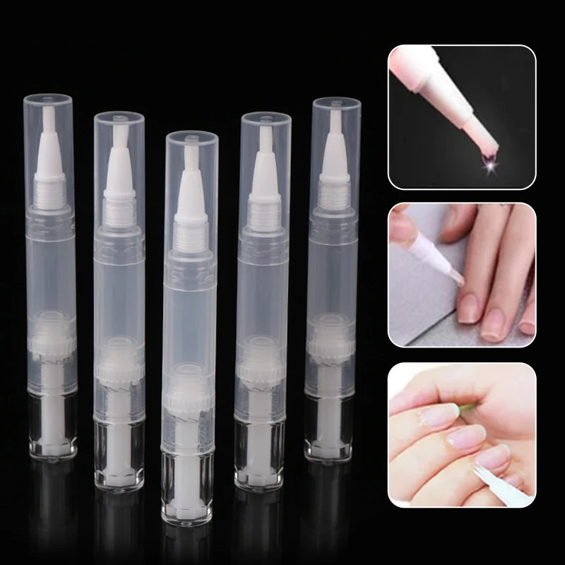 Empty Refillable Cuticle Oil Pen 5ml Brush Tip – 5/10 Pack