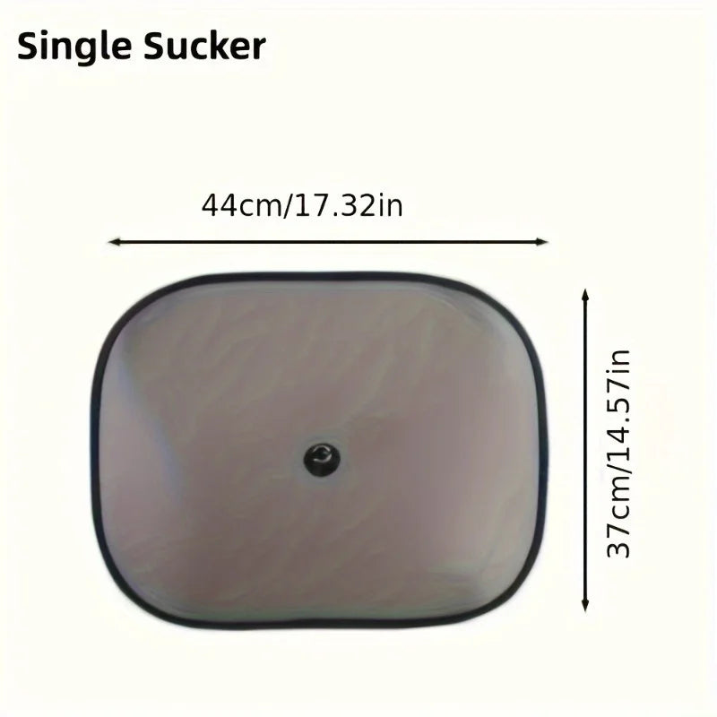 2-Pack Roll-Up Car Window Sunshade – Electrostatic Mesh Side Shade