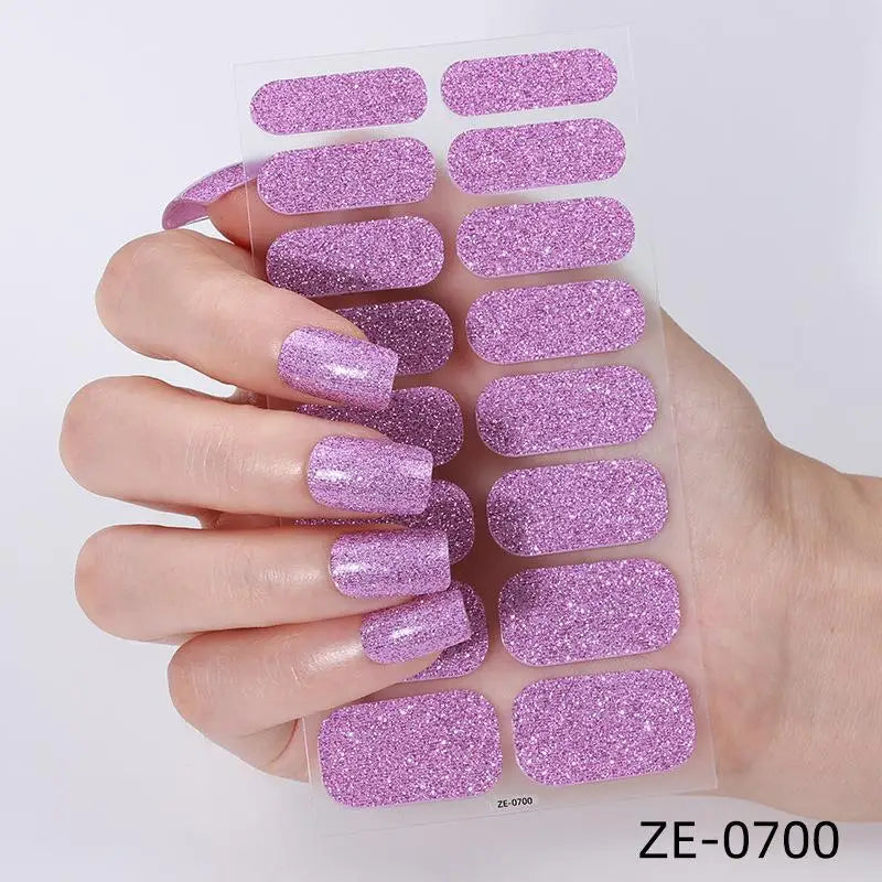Glitter Self-Adhesive Nail Polish Strips – DIY Nail Wraps