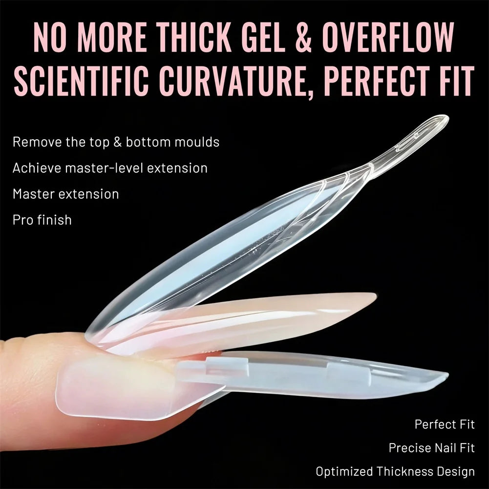 120-Pc Sandwich Nail Molds Quick Shaping Gel Extension Forms