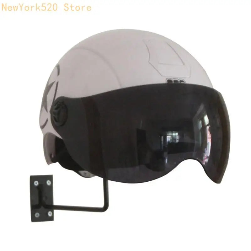 Wall-Mounted Motorcycle Helmet Hanger & Hat Storage Rack