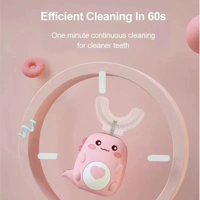 Kids U-Shaped Electric Toothbrush 360° Silicone USB Charging | VIBE