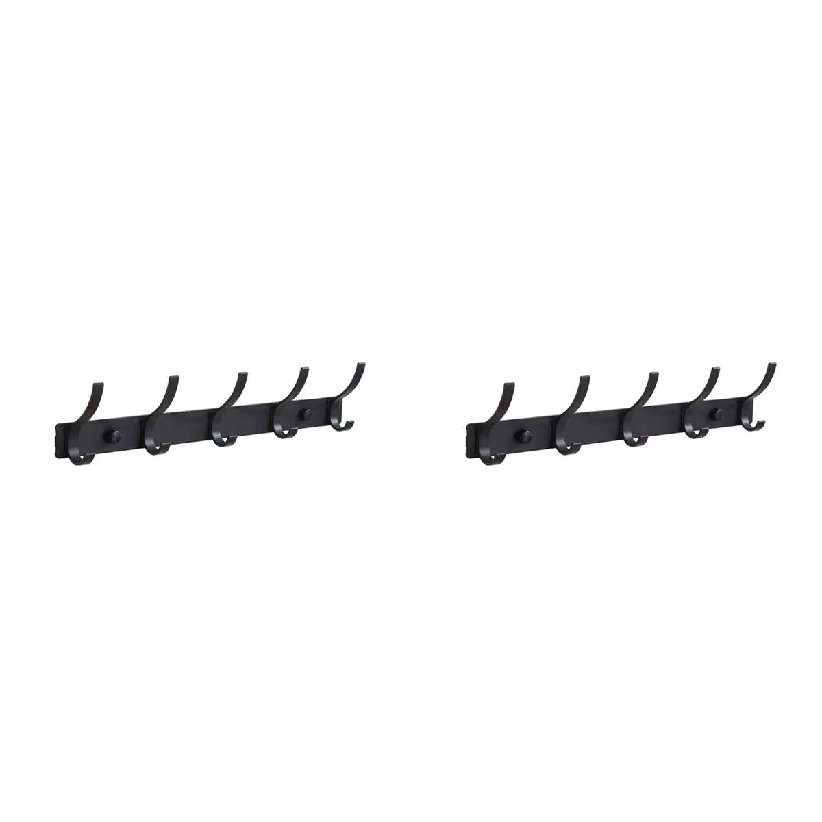 Wall Mounted Coat Rack 5 Hooks – Aluminum Entryway Hanger