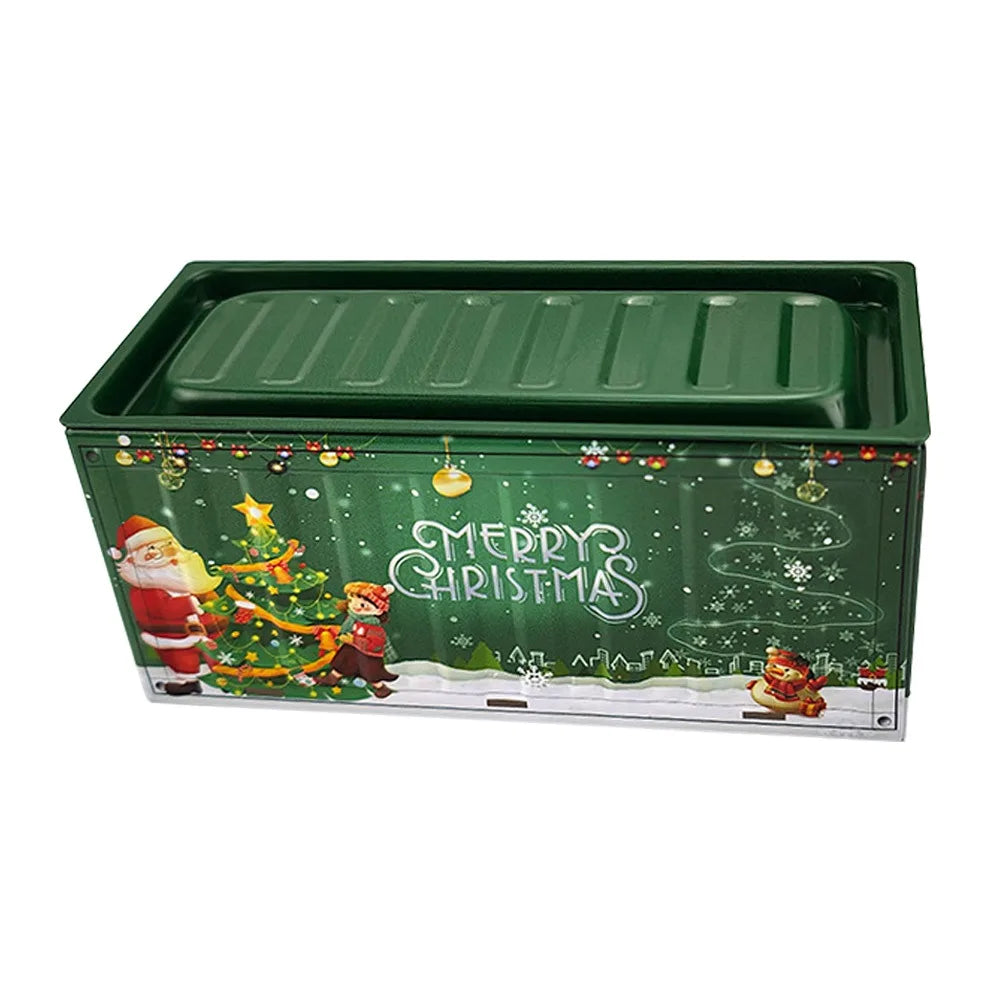 Vintage Mini Tin Storage Box – Christmas Industrial Style