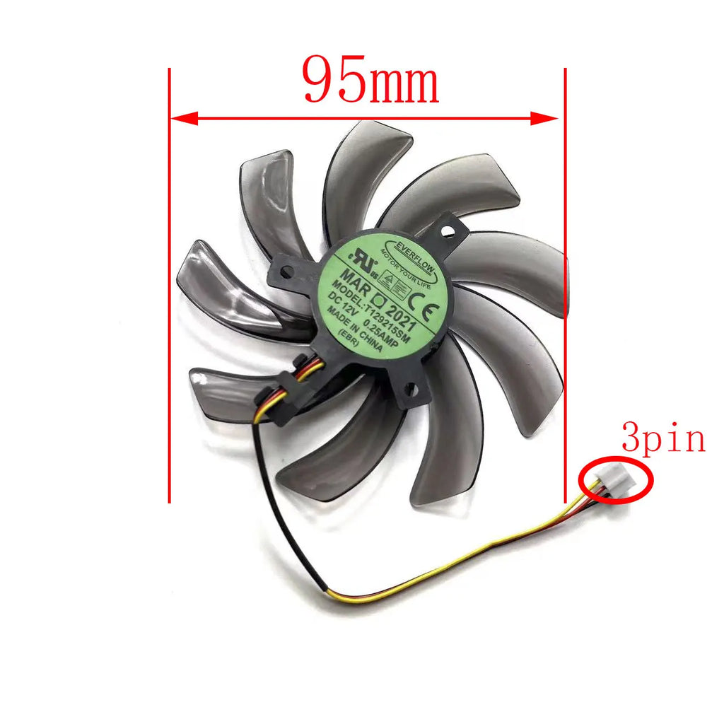 95MM 3-Pin GPU Cooling Fan for GIGABYTE GTX 750 750Ti