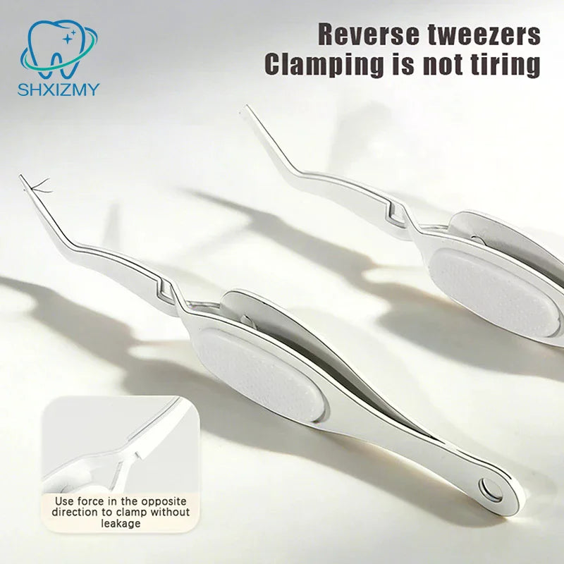 Reverse Tweezers Stainless Steel Lash Extension Makeup Tool