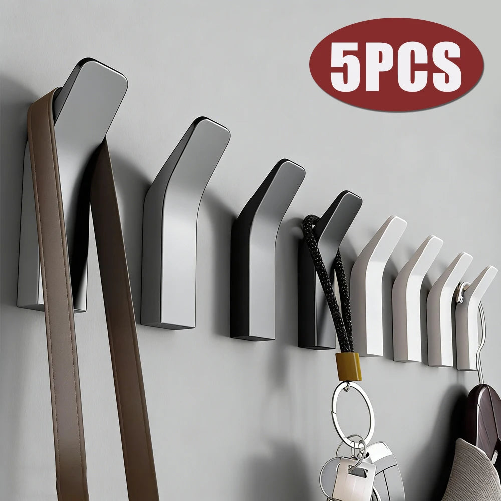 Black Matte Self-Adhesive Wall Hook – Towel & Coat Hanger