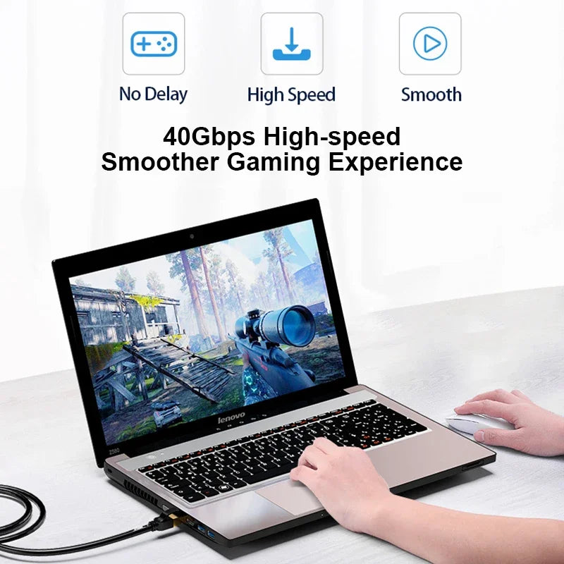 Cat 8 Ethernet Cable 40Gbps 2000MHz RJ45 LAN Patch Cord