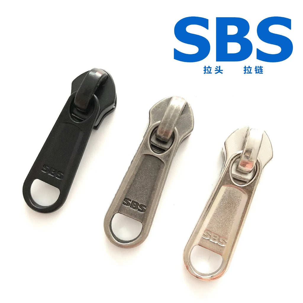 SBS Zinc Alloy Zipper Sliders #3 #5 #8 #10 – 6-Piece Set