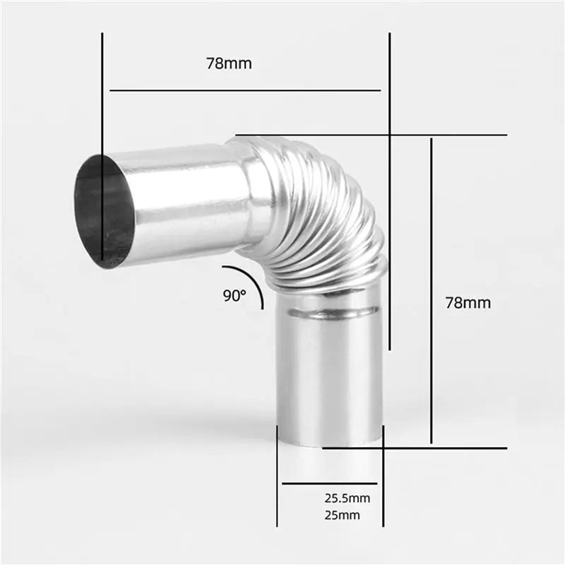 4x Parking Heater Exhaust Elbow Connector 25mm Stainless Steel