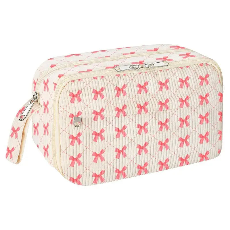 Cute Corduroy Pencil Case for Girls – Large Zippered Pouch