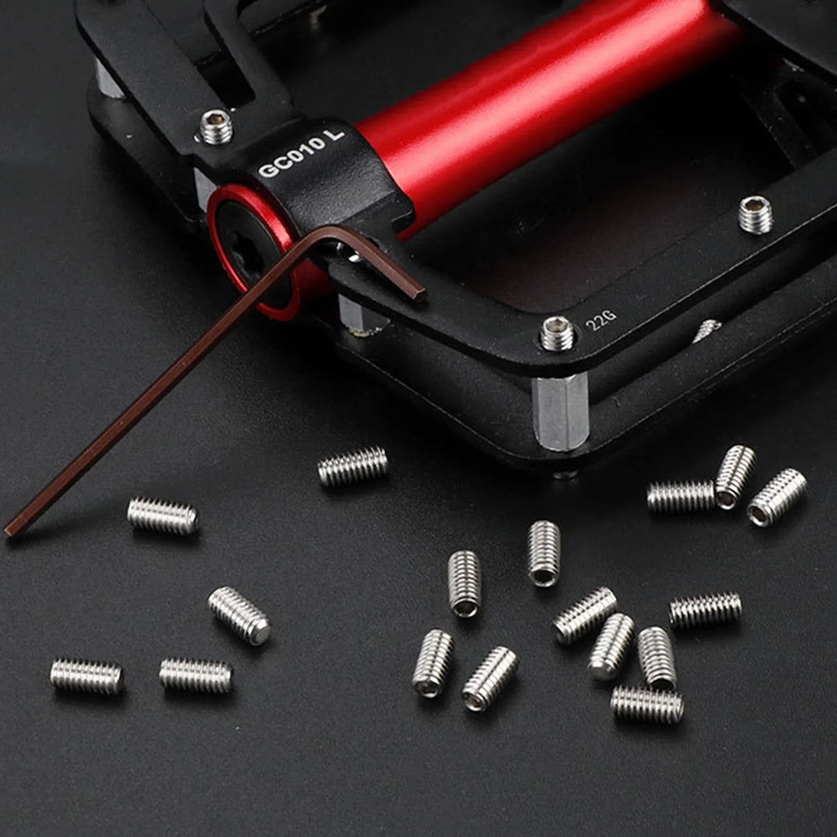 M4 Flat Head Bike Pedal Screws 25-Pack | Carbon Steel Bolts