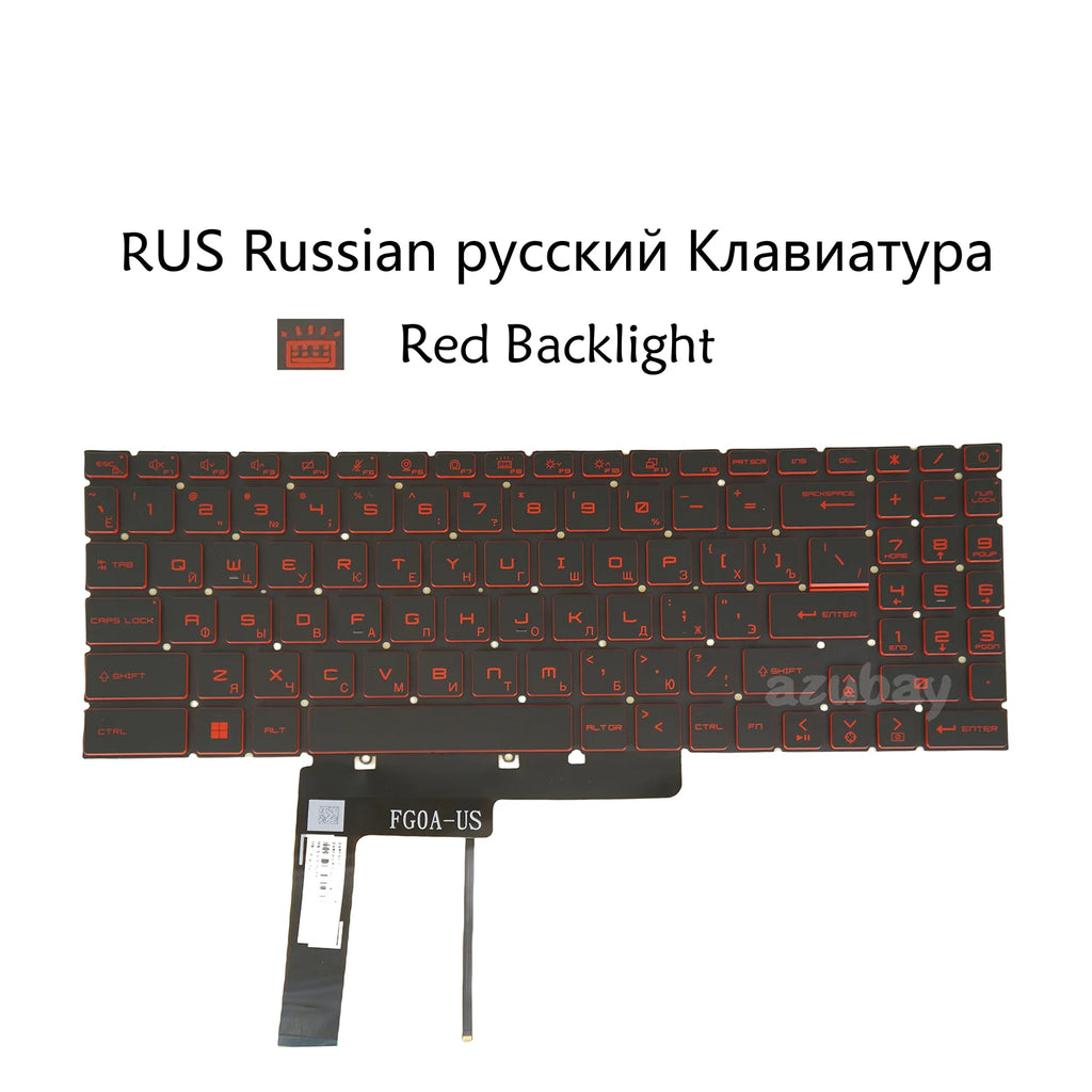 MSI Bravo 15 B5DD B5ED Red Backlit Replacement Keyboard
