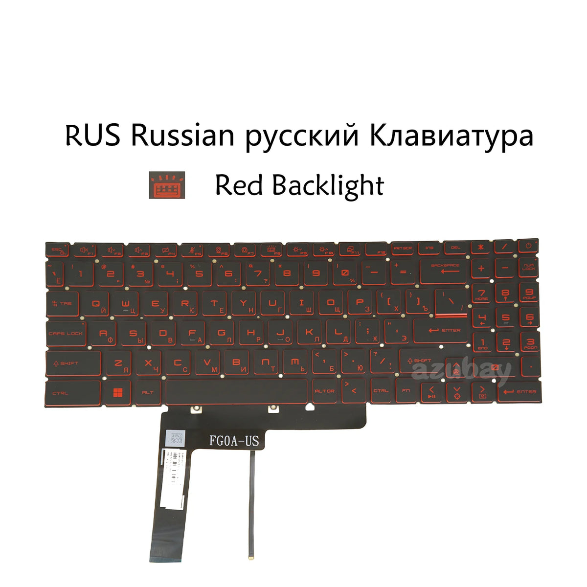 MSI Bravo 15 B5DD B5ED Red Backlit Replacement Keyboard