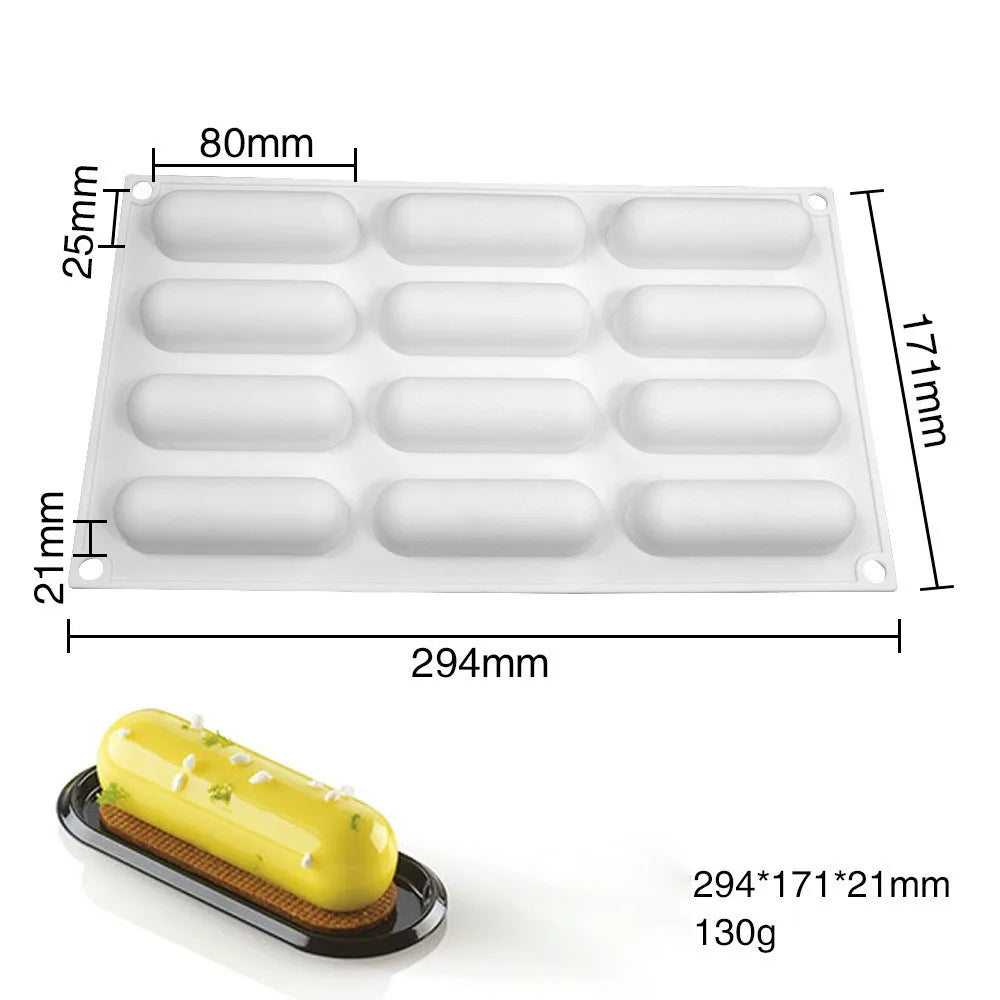 Silicone Cylinder Mousse Cake Mold – Non-Stick Baking Mold