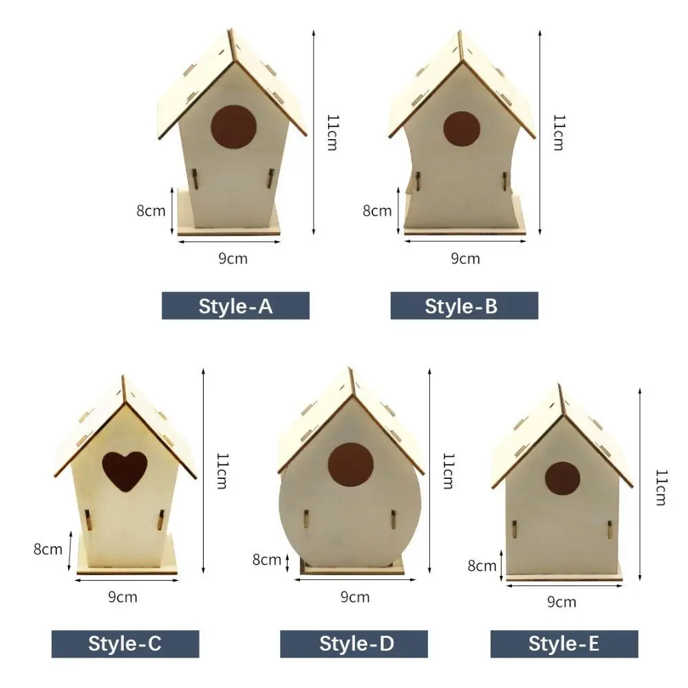 DIY Wooden Hanging Birdhouse – Natural Garden Bird Nest House