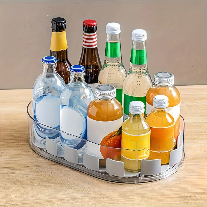 360° Rotating Fridge Shelf Organizer Kit – Space-Saving