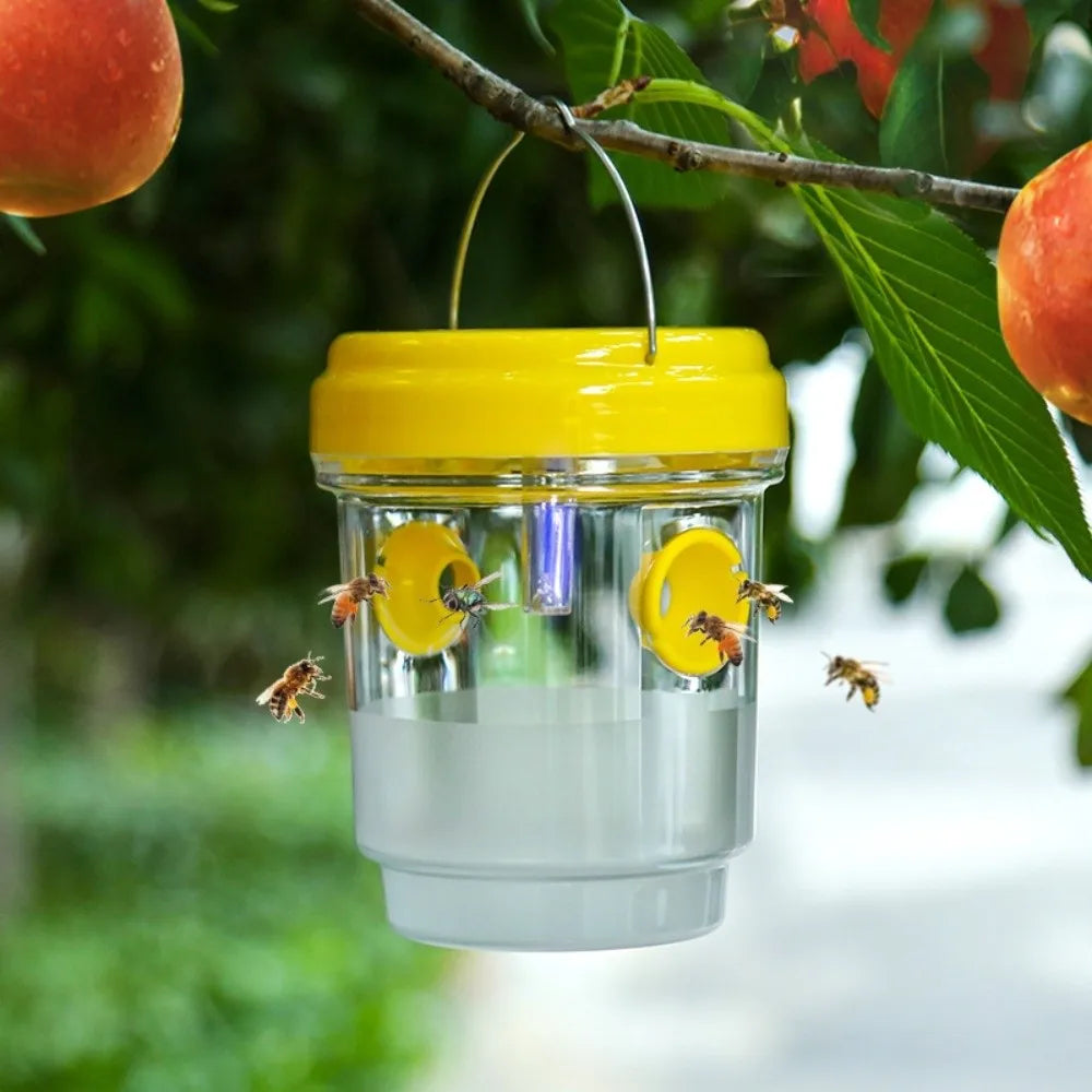 Solar Powered Wasp Trap Box – Reusable Hanging Insect Catcher