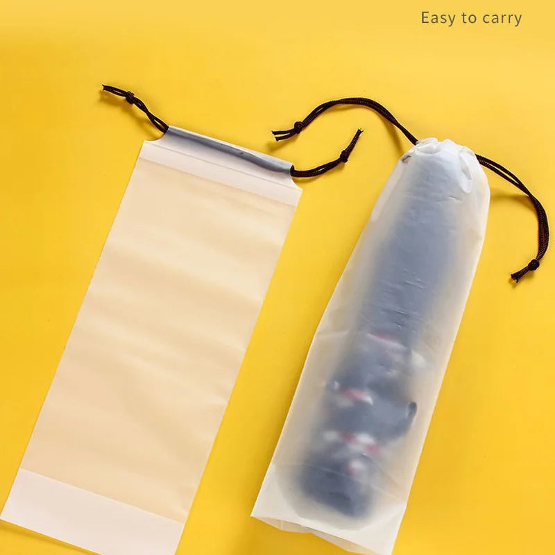 Umbrella Storage Bags with Drawstring – Semi-Transparent PP Plastic