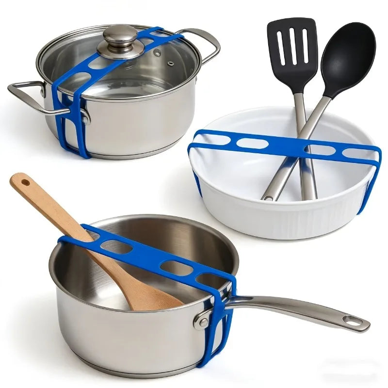 Reusable Silicone Binding Strap for Can & Pot Lids – Kitchen Organizer