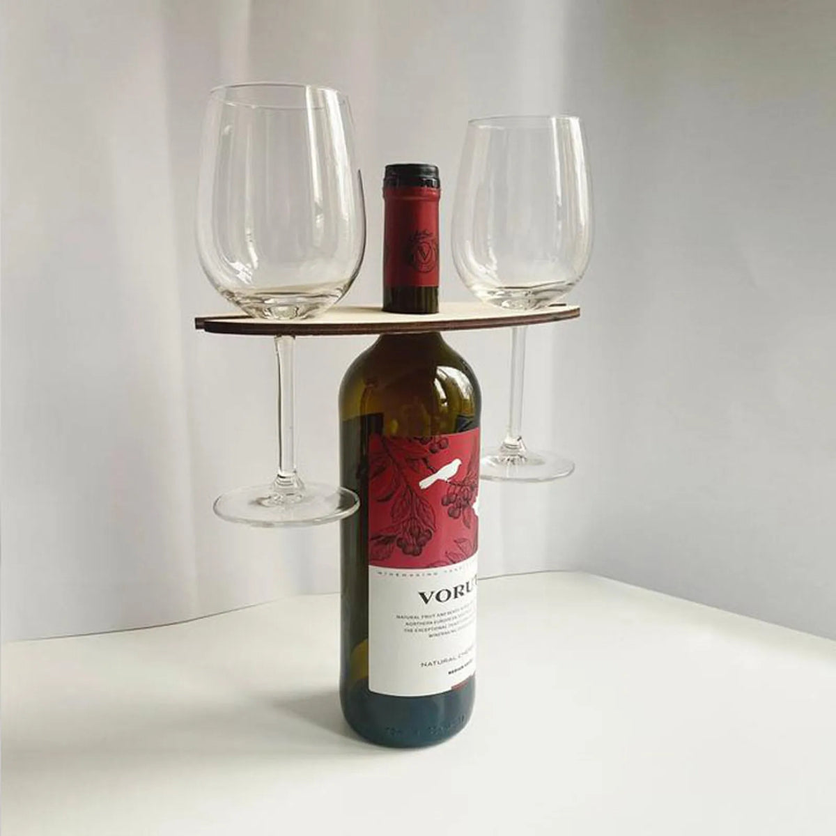Wooden Wine Rack & Glass Holder – Creative Gift Craft