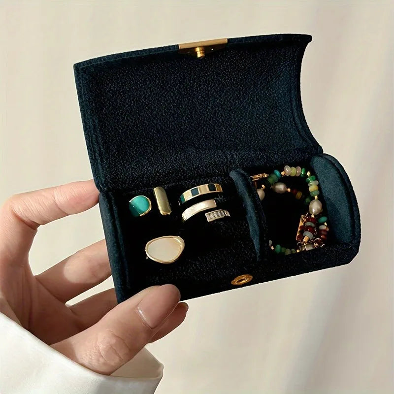 Premium Velvet Jewelry Storage Box – Portable & Gift-Ready