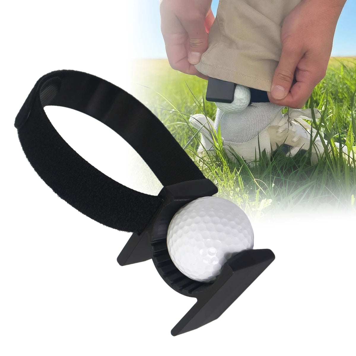 Ankle Golf Ball Holder – Funny Hands-Free Tee Clip Gag Gift