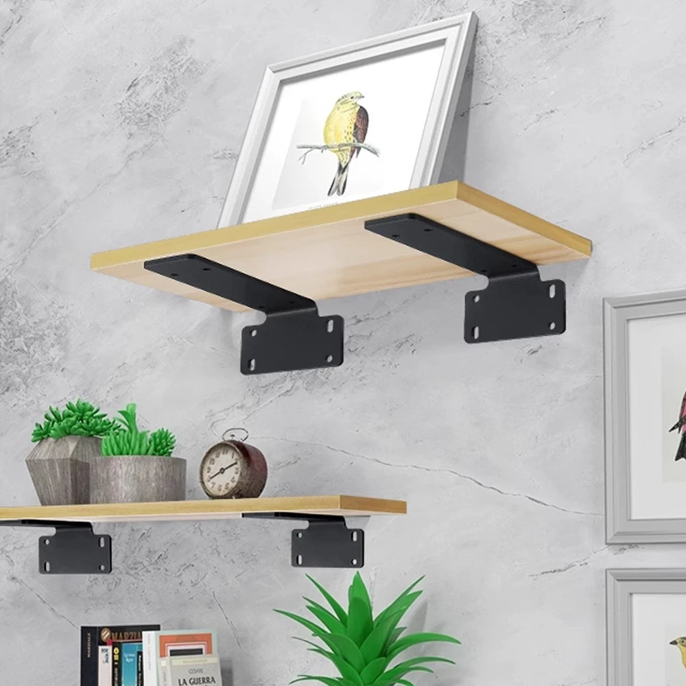 Heavy Duty Invisible L Brackets Floating Wall Shelf Support Metal