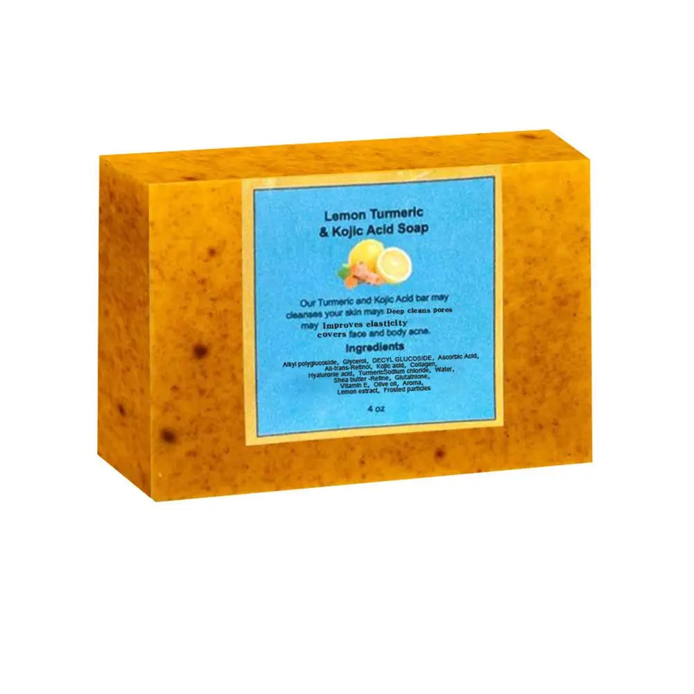 Organic Lemon Turmeric Kojic Acid Brightening Soap 1/3/5 Pcs