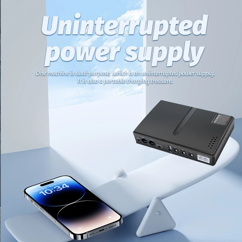 DC1018L Mini UPS 5V 9V 12V Battery Backup for Router & Modem