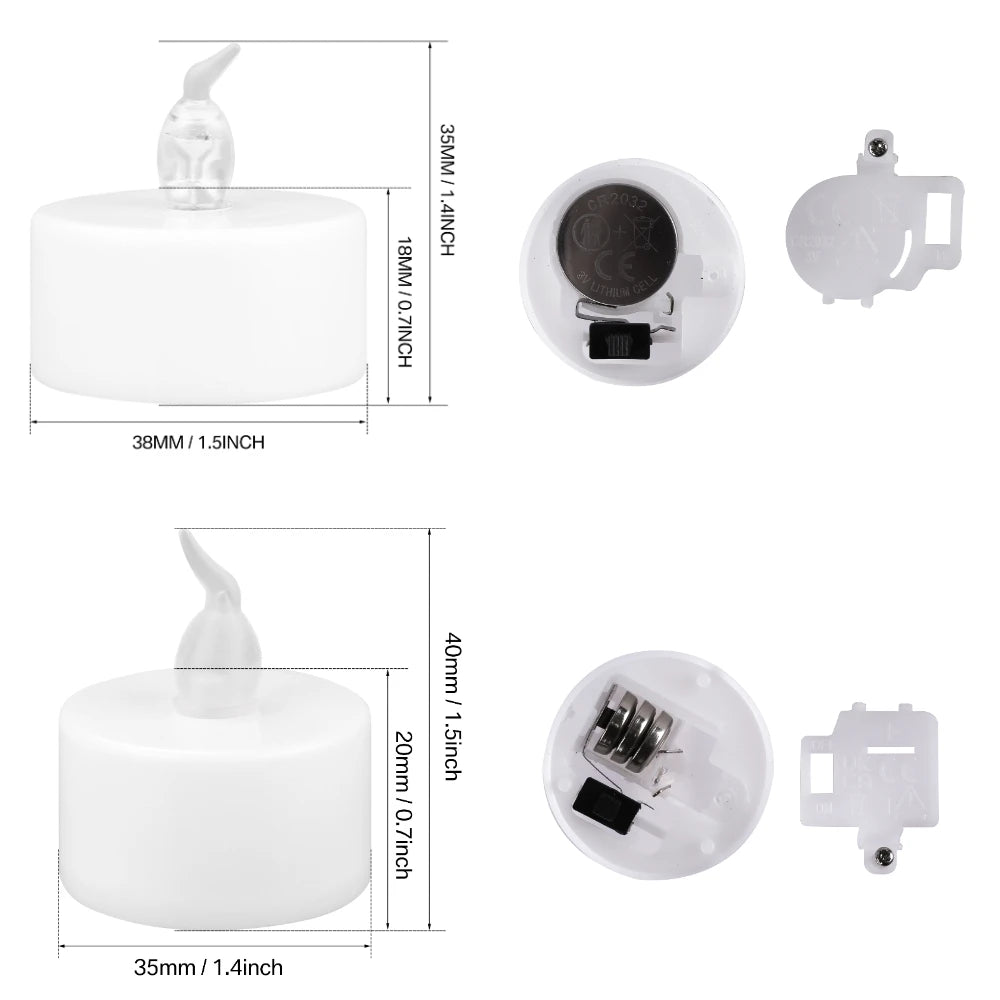 Flameless LED Tea Light Candles – Flickering Battery Operated